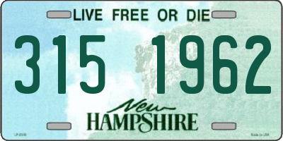NH license plate 3151962