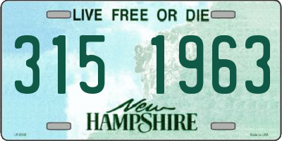 NH license plate 3151963