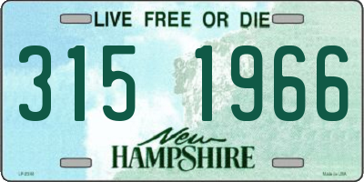 NH license plate 3151966