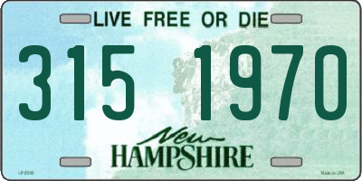 NH license plate 3151970