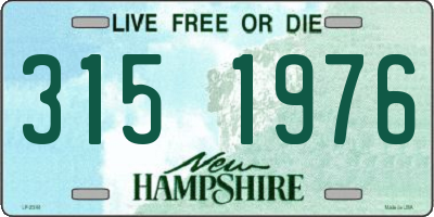 NH license plate 3151976