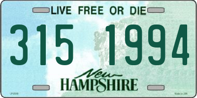 NH license plate 3151994