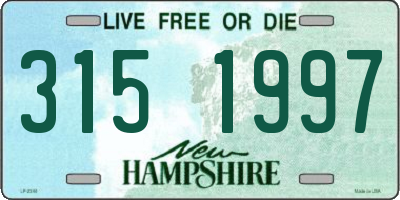 NH license plate 3151997