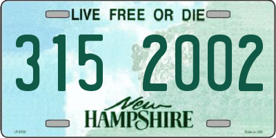 NH license plate 3152002