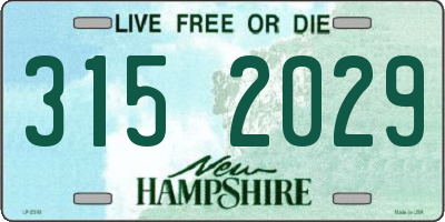 NH license plate 3152029