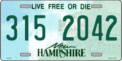 NH license plate 3152042