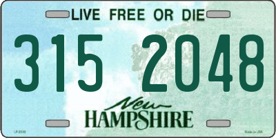 NH license plate 3152048