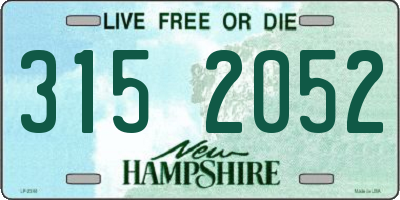 NH license plate 3152052