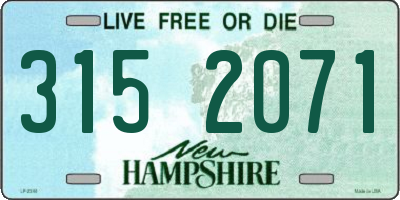 NH license plate 3152071