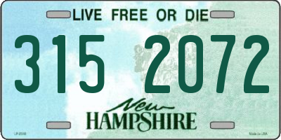 NH license plate 3152072