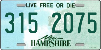 NH license plate 3152075