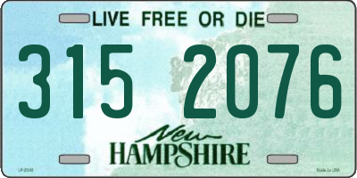 NH license plate 3152076
