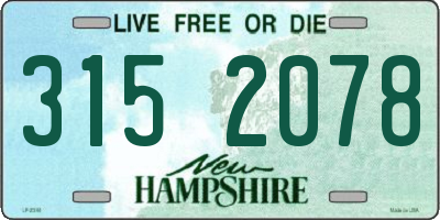 NH license plate 3152078