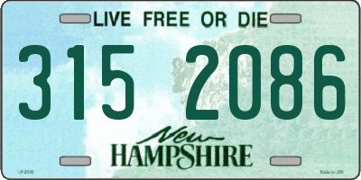 NH license plate 3152086