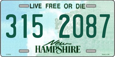 NH license plate 3152087