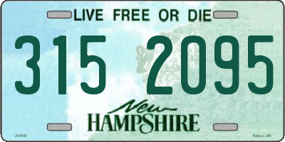 NH license plate 3152095