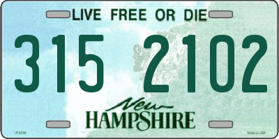 NH license plate 3152102
