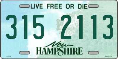 NH license plate 3152113