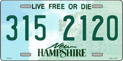 NH license plate 3152120