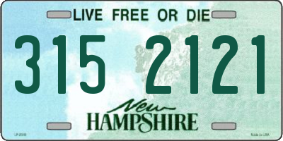 NH license plate 3152121