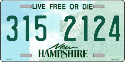 NH license plate 3152124