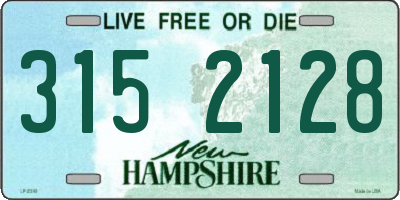 NH license plate 3152128