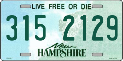 NH license plate 3152129