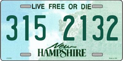 NH license plate 3152132