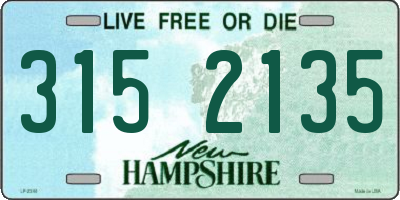 NH license plate 3152135