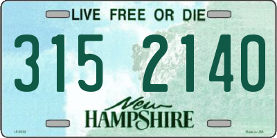 NH license plate 3152140