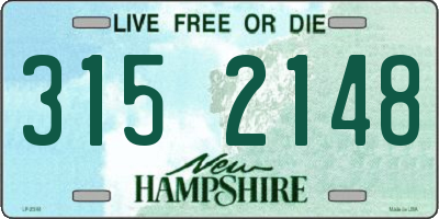 NH license plate 3152148