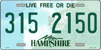 NH license plate 3152150