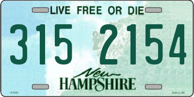 NH license plate 3152154