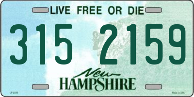 NH license plate 3152159