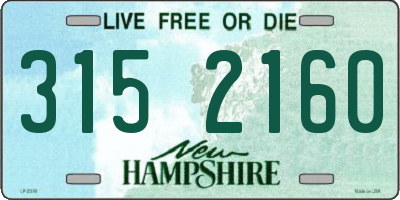 NH license plate 3152160