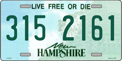 NH license plate 3152161