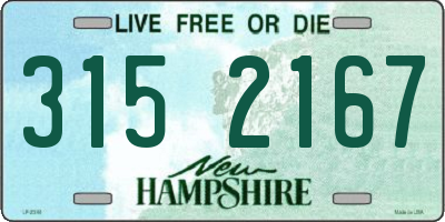 NH license plate 3152167