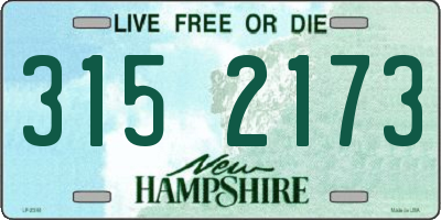 NH license plate 3152173