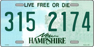 NH license plate 3152174
