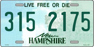 NH license plate 3152175