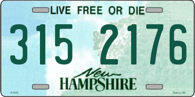 NH license plate 3152176