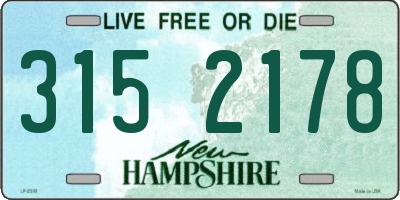 NH license plate 3152178