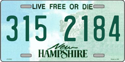 NH license plate 3152184