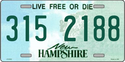 NH license plate 3152188