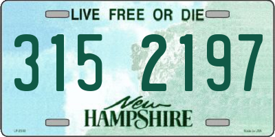 NH license plate 3152197