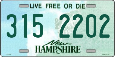 NH license plate 3152202