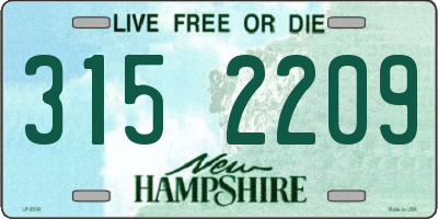 NH license plate 3152209