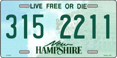 NH license plate 3152211