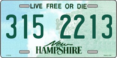 NH license plate 3152213