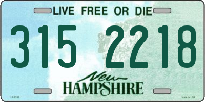 NH license plate 3152218